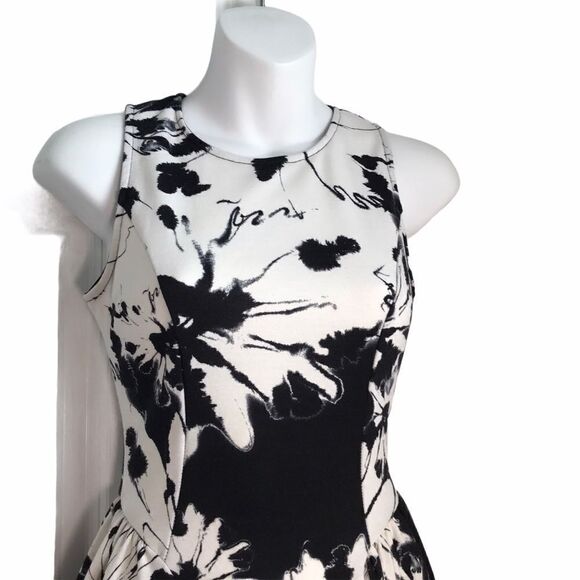 Soprano Floral Abstract Dress Black White Size XS - Picture 6 of 16